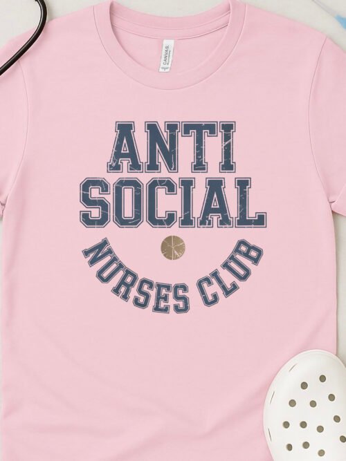 Anti-Social Nurses Club Vintage Style T-Shirt