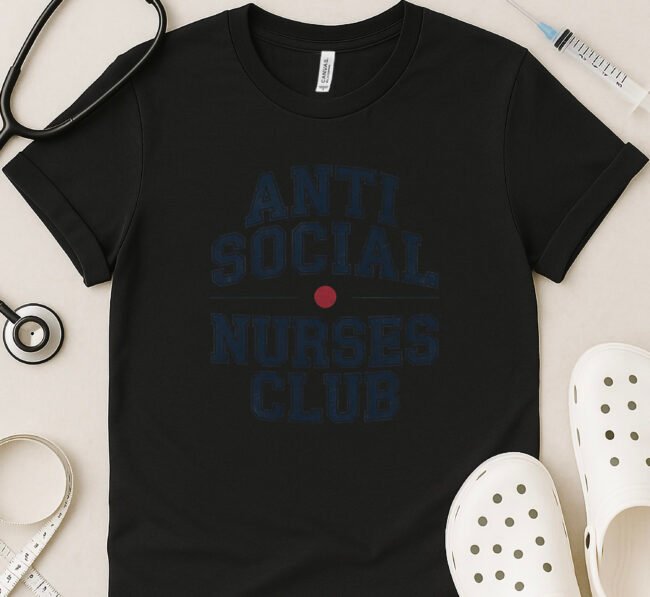 Anti-Social Nurses Club Classic T-Shirt - Image 4