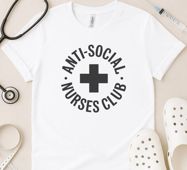 Anti-Social Nurses Club Cross T-Shirt