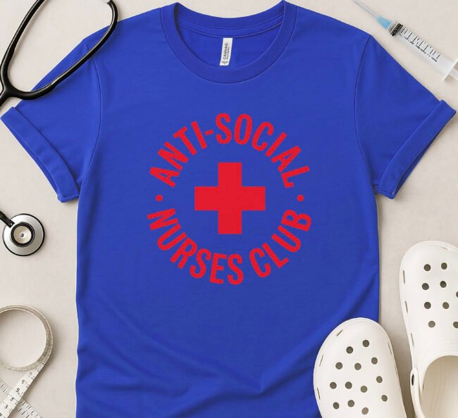 Anti-Social Nurses Club Cross T-Shirt - Image 6